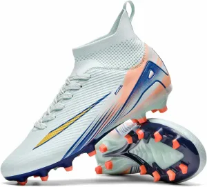 Soccer Cleats for Mens Womens Turf Soccer Shoes Indoor Unisex Football Boots AG FG TF Wide Training Sneaker Outdoor (2501 AG Yue 42)