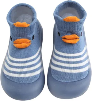 Sock Shoes for Kids Duck Boots Toddler Slip On Sneakers Lightweight Non-Slip Rubber Sole Baby First Walking Shoes