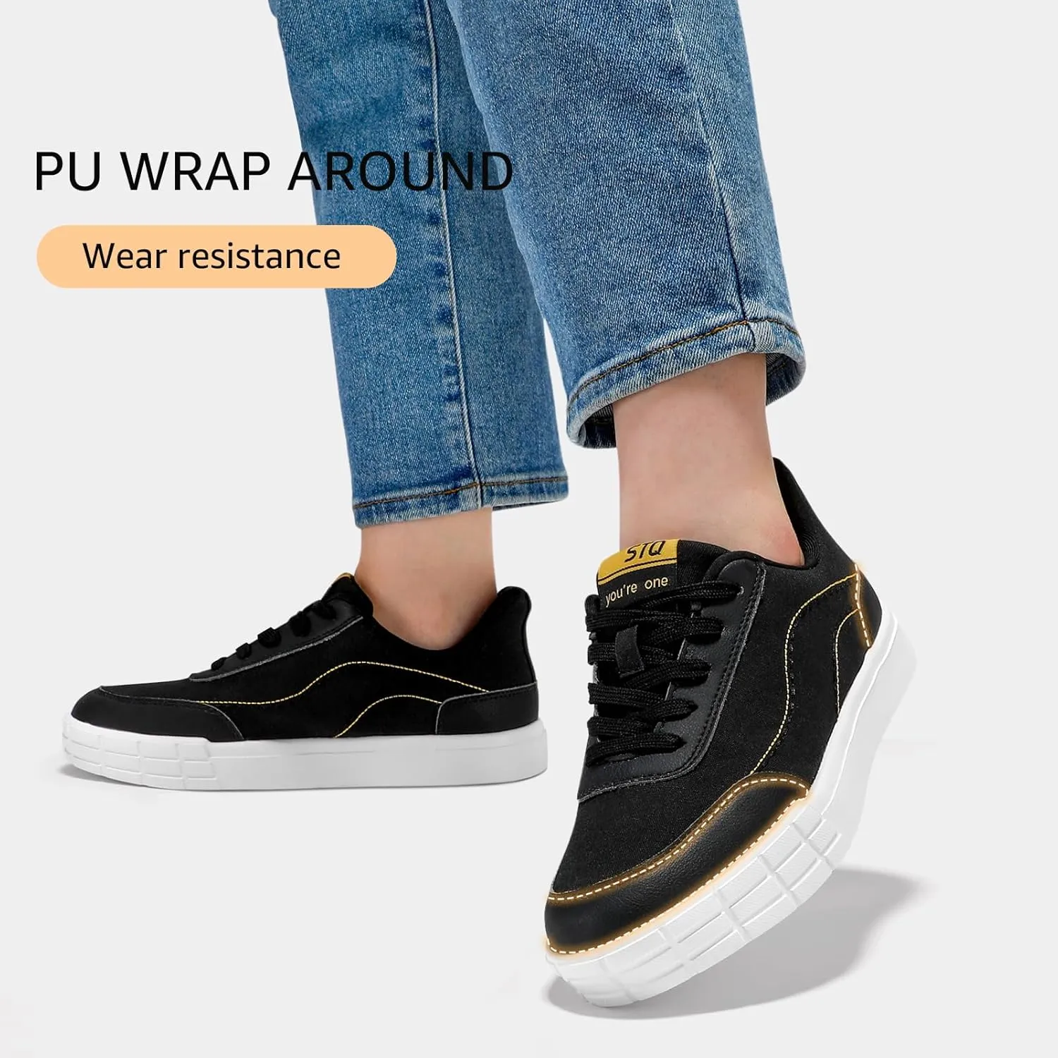 STQ Slip on Canvas Shoes for Women | Lightweight Skate Shoes Comfortable Tennis Sneakers