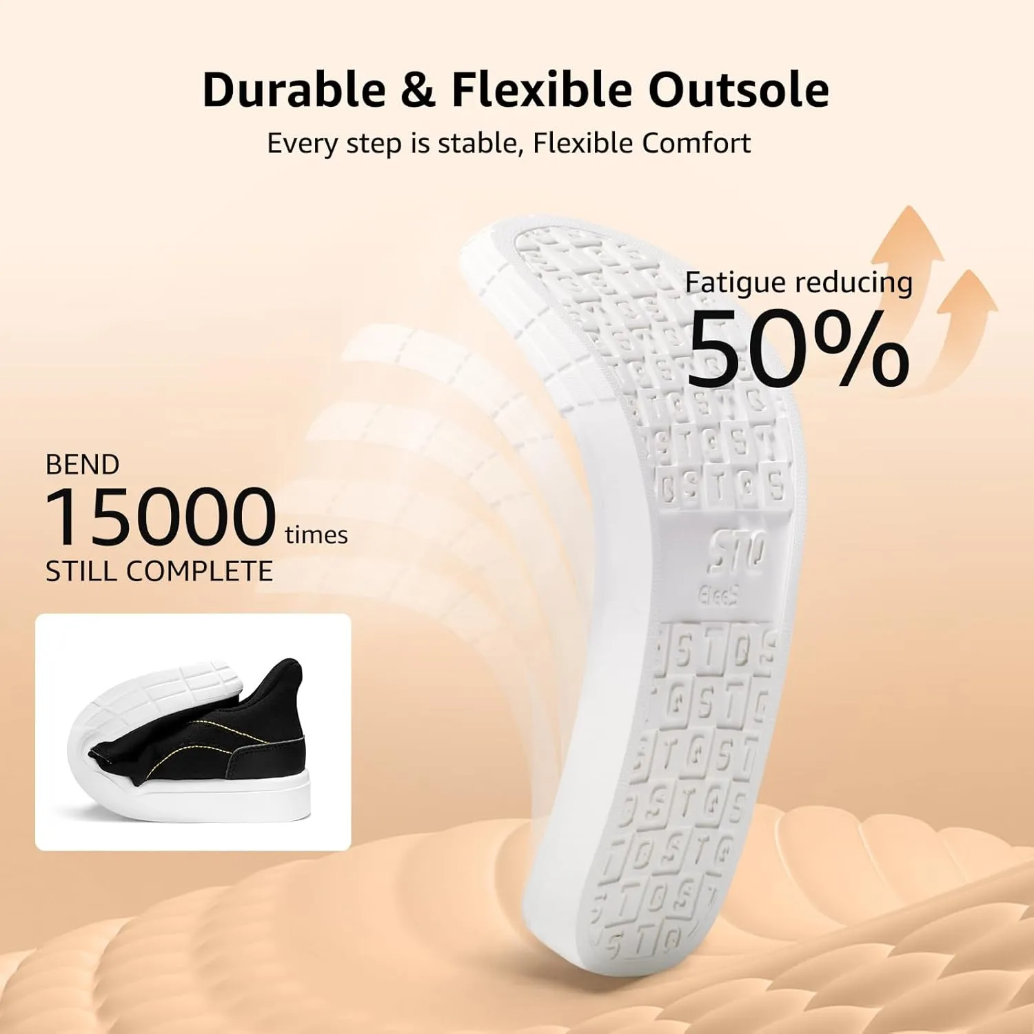 STQ Slip on Canvas Shoes for Women | Lightweight Skate Shoes Comfortable Tennis Sneakers
