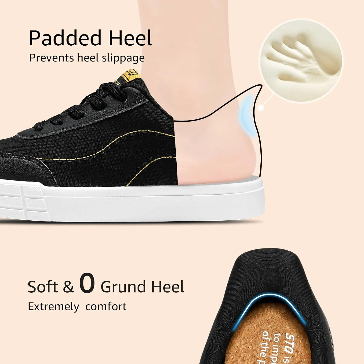 STQ Slip on Canvas Shoes for Women | Lightweight Skate Shoes Comfortable Tennis Sneakers