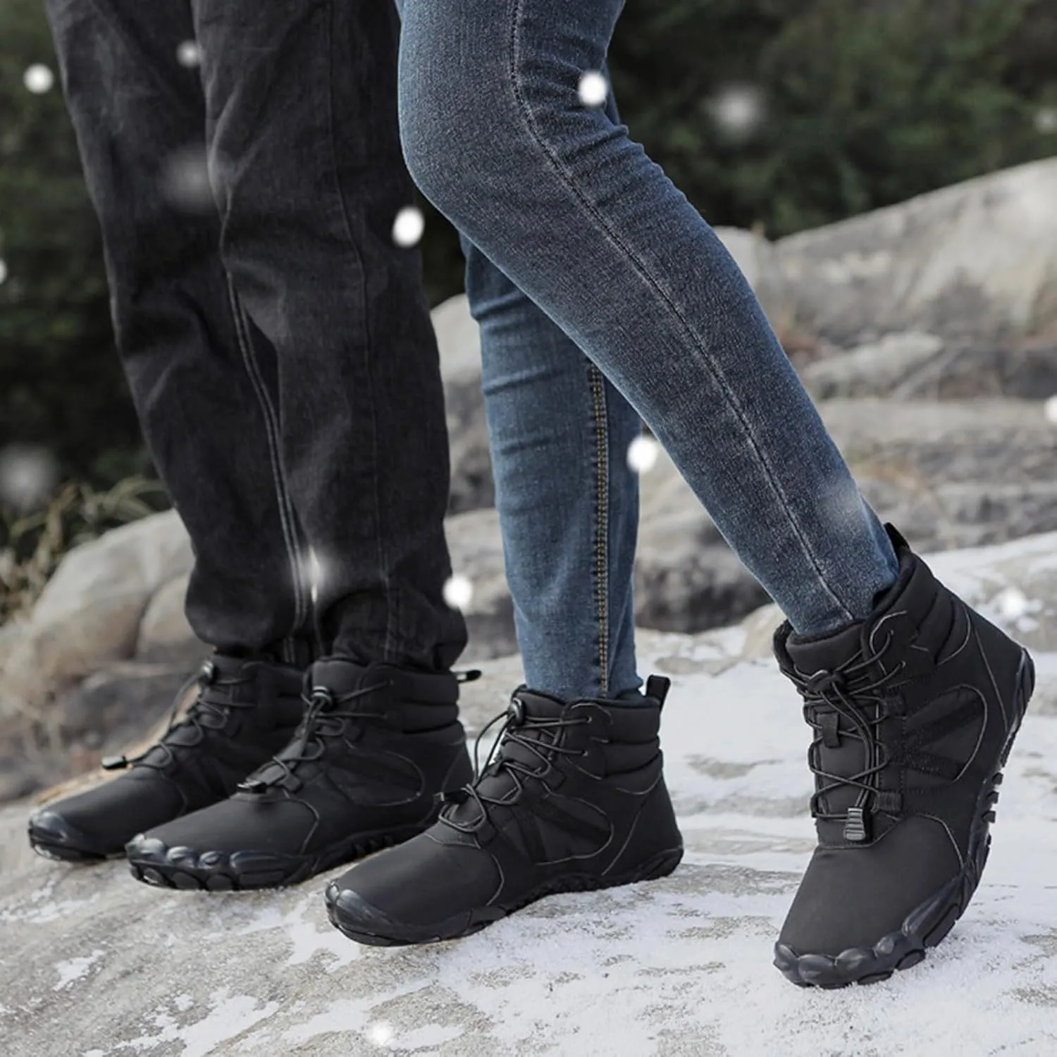 Teen Girls Winter Boots Waterproof Hiking Boots Lightweight Ankle Shoes Plush Lined Snow Boots Work Boots for Women