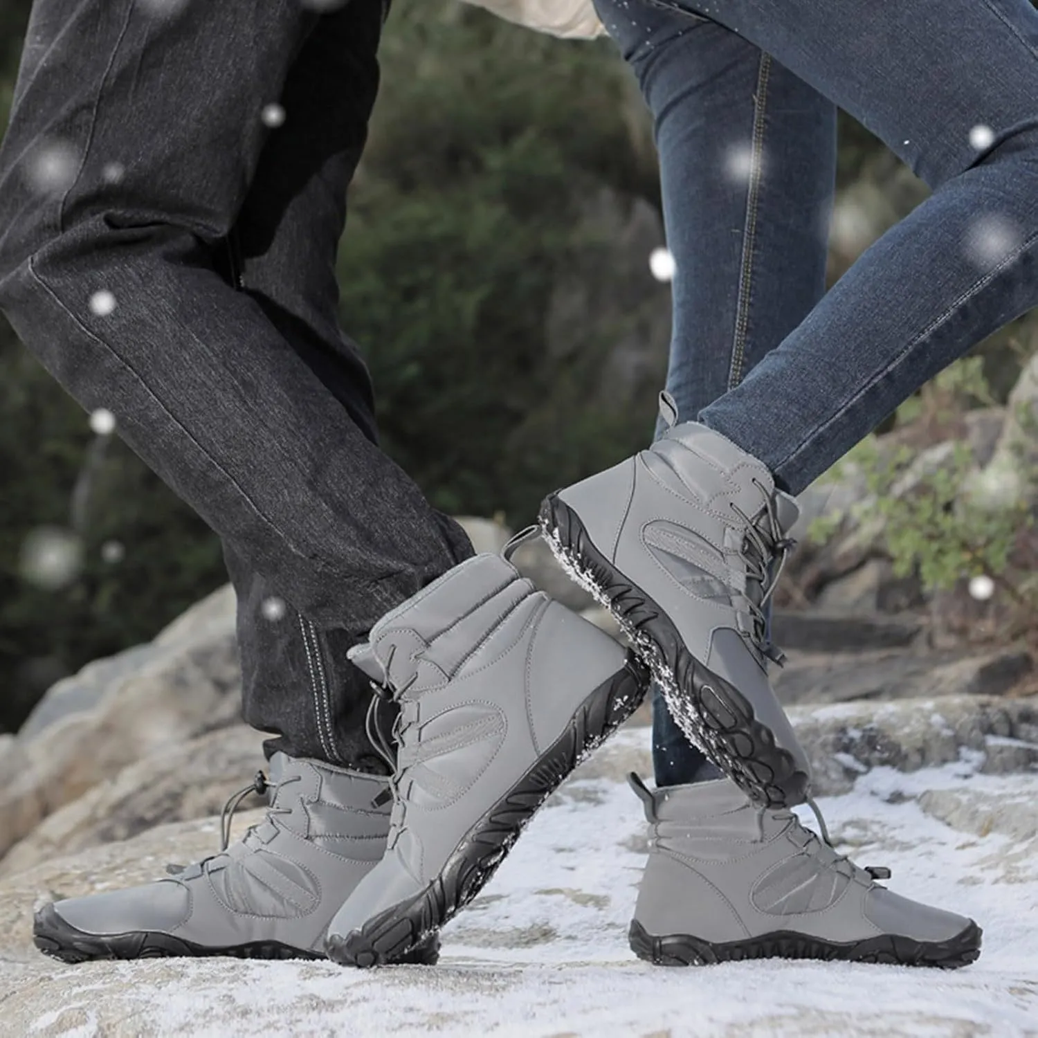 Teen Girls Winter Boots Waterproof Hiking Boots Lightweight Ankle Shoes Plush Lined Snow Boots Work Boots for Women