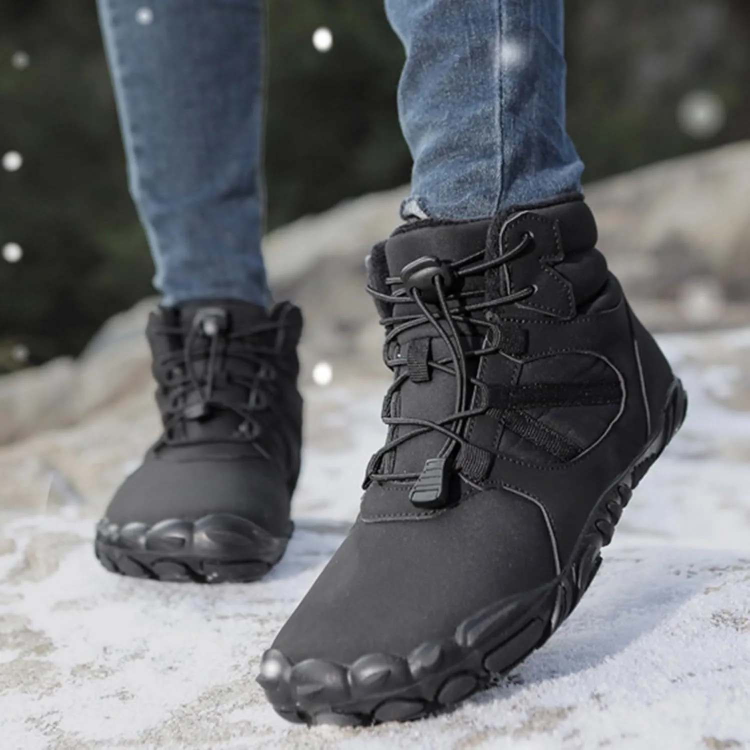 Teen Girls Winter Boots Waterproof Hiking Boots Lightweight Ankle Shoes Plush Lined Snow Boots Work Boots for Women