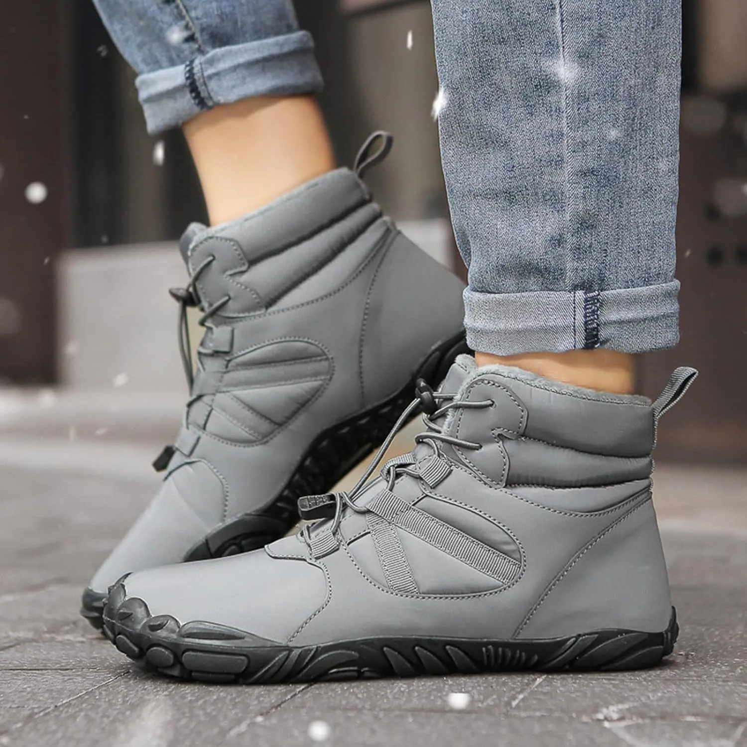 Teen Girls Winter Boots Waterproof Hiking Boots Lightweight Ankle Shoes Plush Lined Snow Boots Work Boots for Women