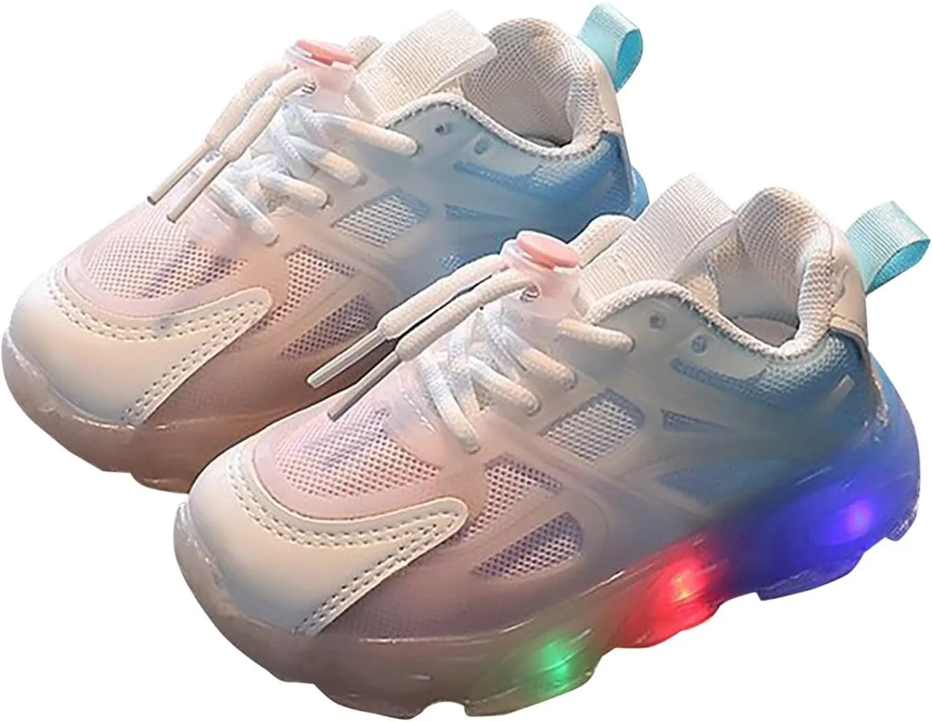 Toddler Baby Girls Boys Light Up Shoes Kids Mesh Breathable Led Flashing Sneakers Lace Up Athletic School Shoes 1