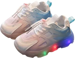 Toddler Baby Girls Boys Light Up Shoes Kids Mesh Breathable Led Flashing Sneakers Lace Up Athletic School Shoes 1