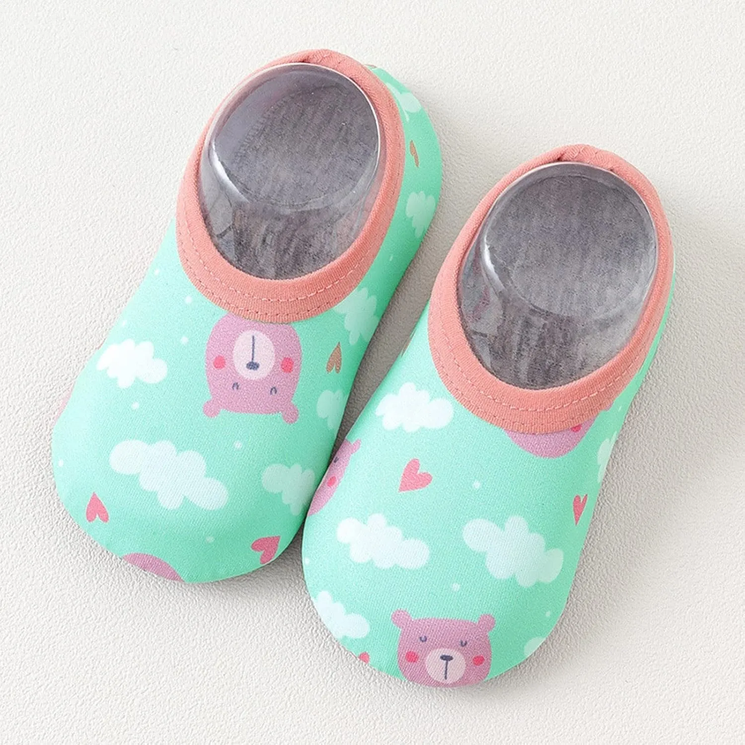 Toddler Baby Sock Shoes,0-7 Years Toddler Baby Boys Girls Cartoon Swim Water Shoes Barefoot Socks Non-Slip Shoes