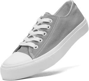Toddler Little Kid Shoes Boys and Girls Canvas Casual Low Top Lace up Walking Shoes Breathable Soft and Durable