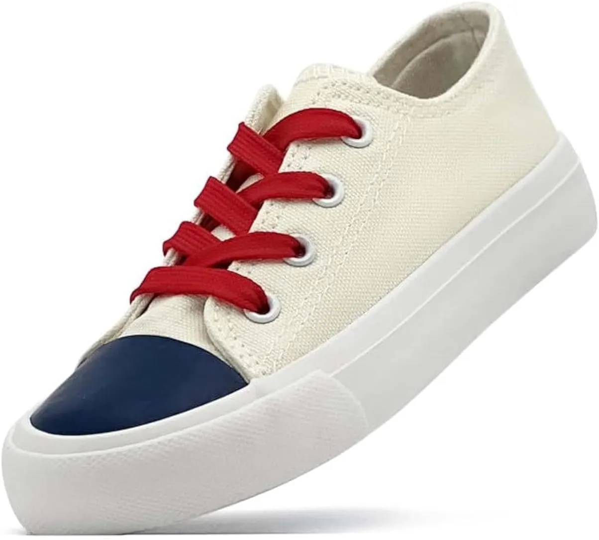 Toddler Little Kid Shoes Boys and Girls Canvas Casual Low Top Lace up Walking Shoes Breathable Soft and Durable