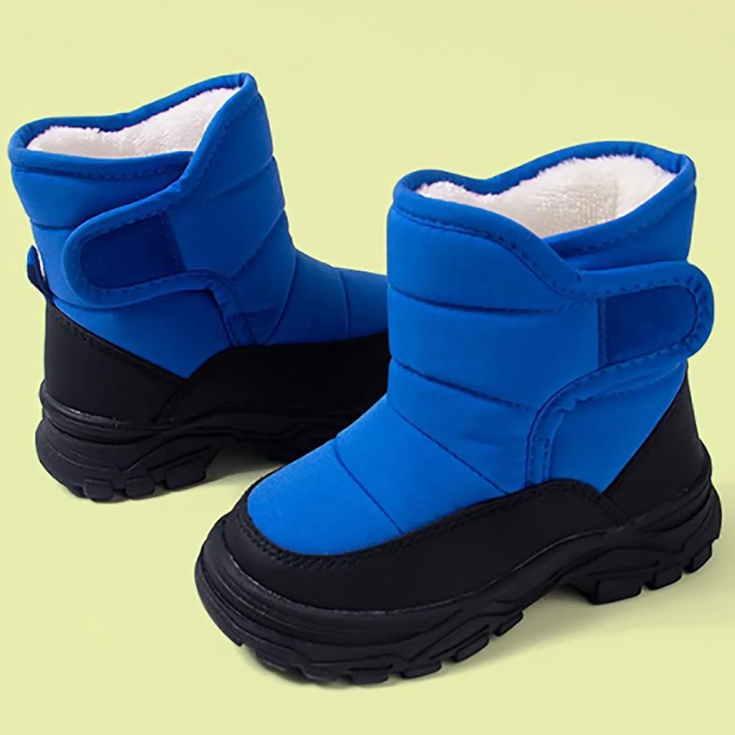 Toddler Rubber Sole Cotton Fuzzy Snow Booties Open Toe Fashion Loafers Shoes Warm Comfy Outdoor Ski Non Slip Sport Shoes