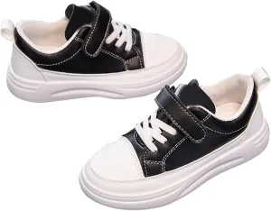 Toddler Shoes for Boys Girls, Kids Low Top Leather Sneakers Running Walking Shoes Breathable Lightweight Non-Slip