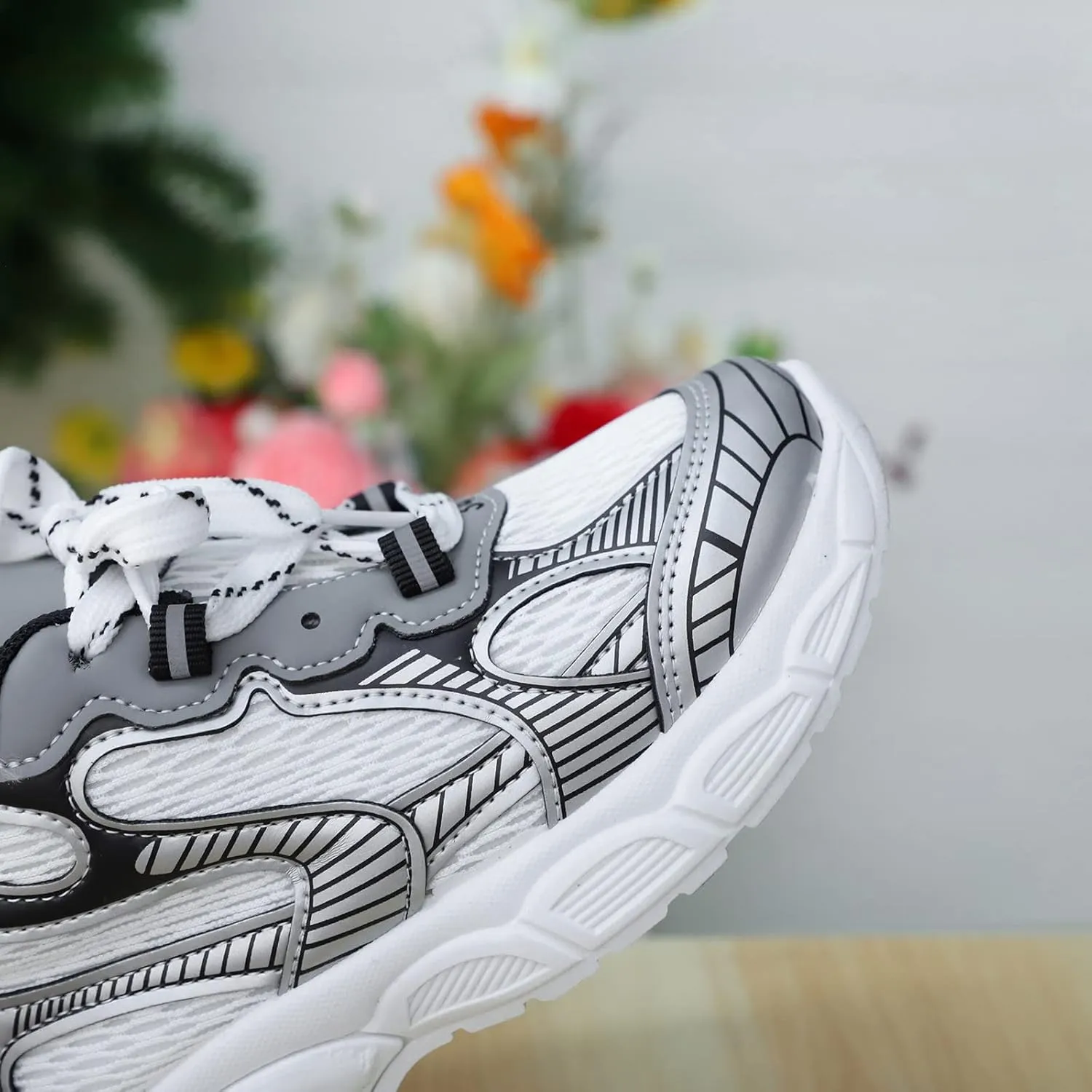 Toddler Sneakers Boys Girls Tennis Shoes Kids Mesh Breathable Sneakers Non Slip Lace-up Running Athletic Sports Shoes