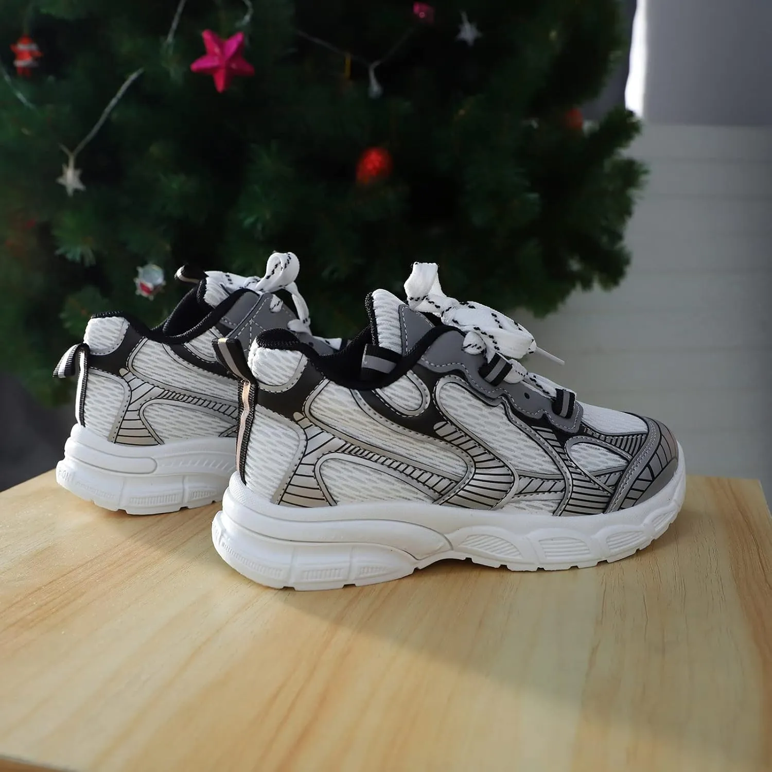 Toddler Sneakers Boys Girls Tennis Shoes Kids Mesh Breathable Sneakers Non Slip Lace-up Running Athletic Sports Shoes