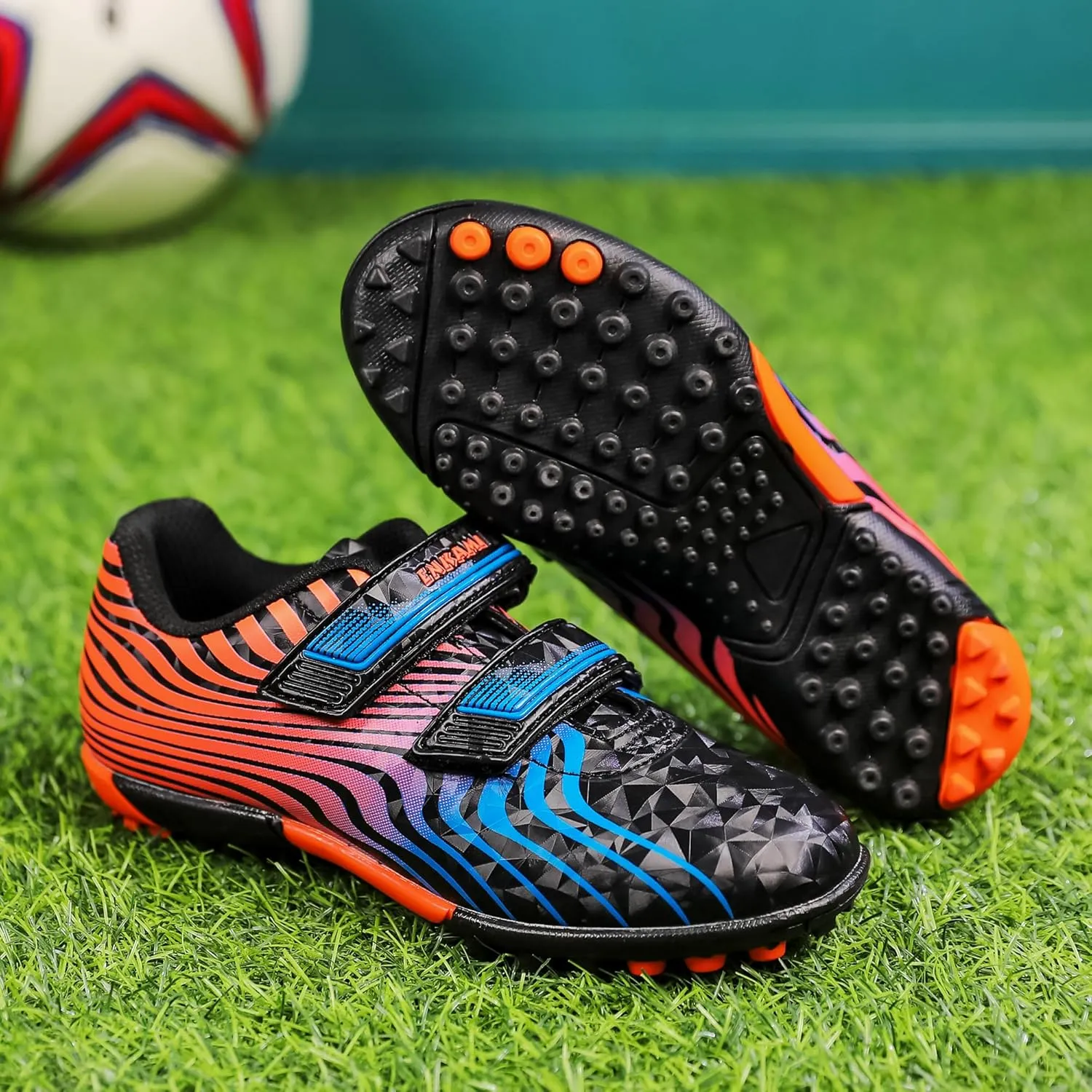 Turf Soccer Shoes Boys Girls Indoor TF Soccer Cleats for Toddler Little Kids