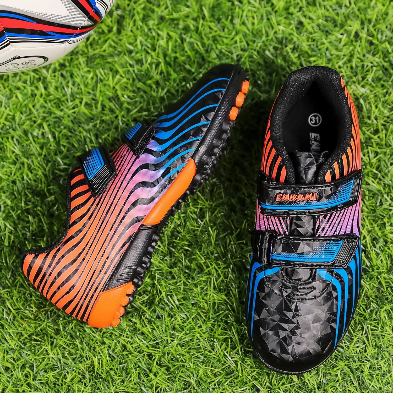 Turf Soccer Shoes Boys Girls Indoor TF Soccer Cleats for Toddler Little Kids