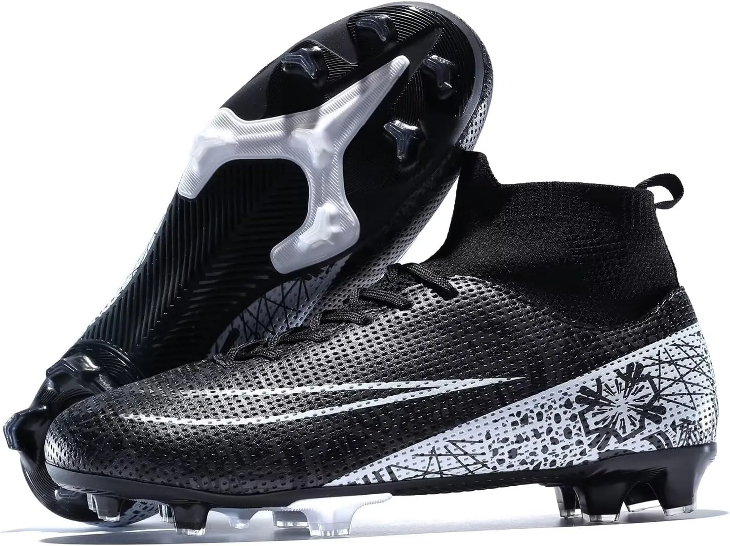 Unisex-Adult Soccer Cleats Tacos de Futbol para Hombre Lightweight Futsal Training Football Shoes for Big Boys