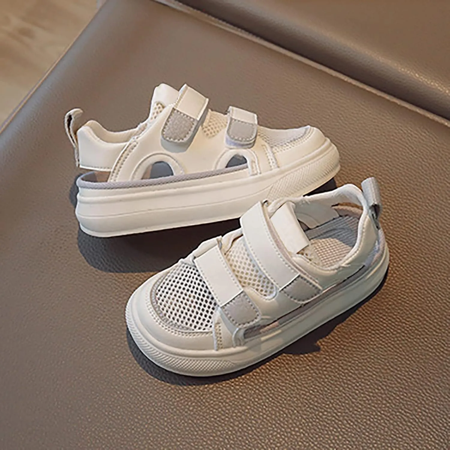Unisex Toddler Lightweight Breathable Hollow Sneakers Non-Slip Fashion Walking Shoes for Boys Girls School Shoes
