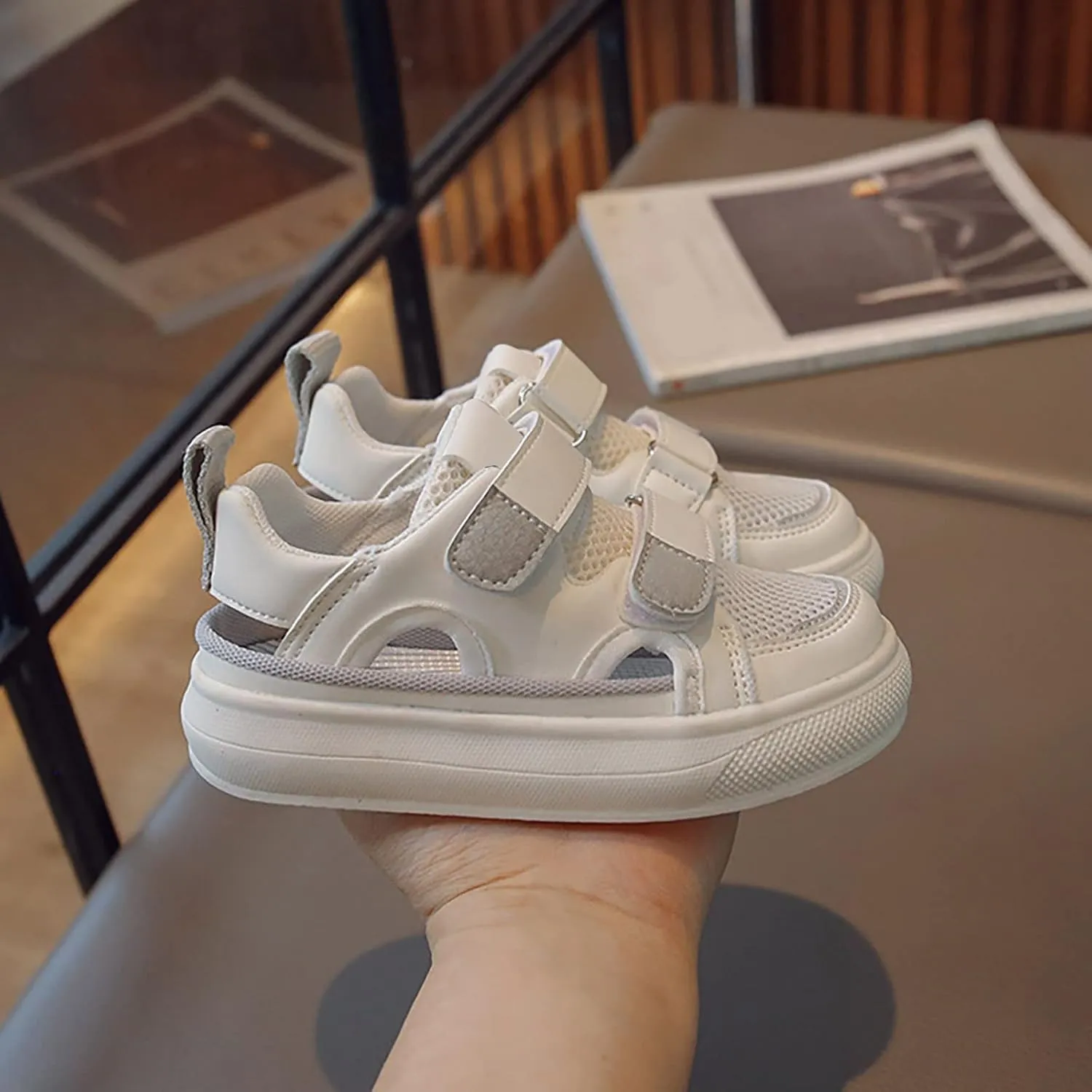 Unisex Toddler Lightweight Breathable Hollow Sneakers Non-Slip Fashion Walking Shoes for Boys Girls School Shoes