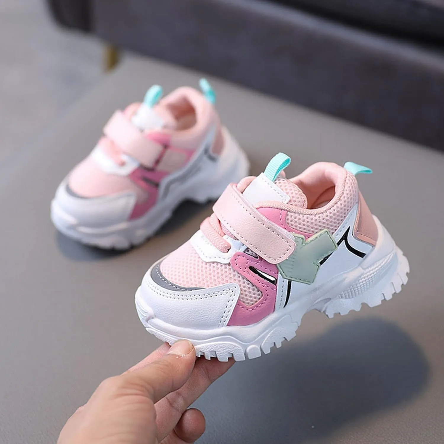 Unisex Toddler Lightweight Breathable Sneakers Outdoor, Non-Slip Fashion Walking Shoes for Toddler Boys Girls