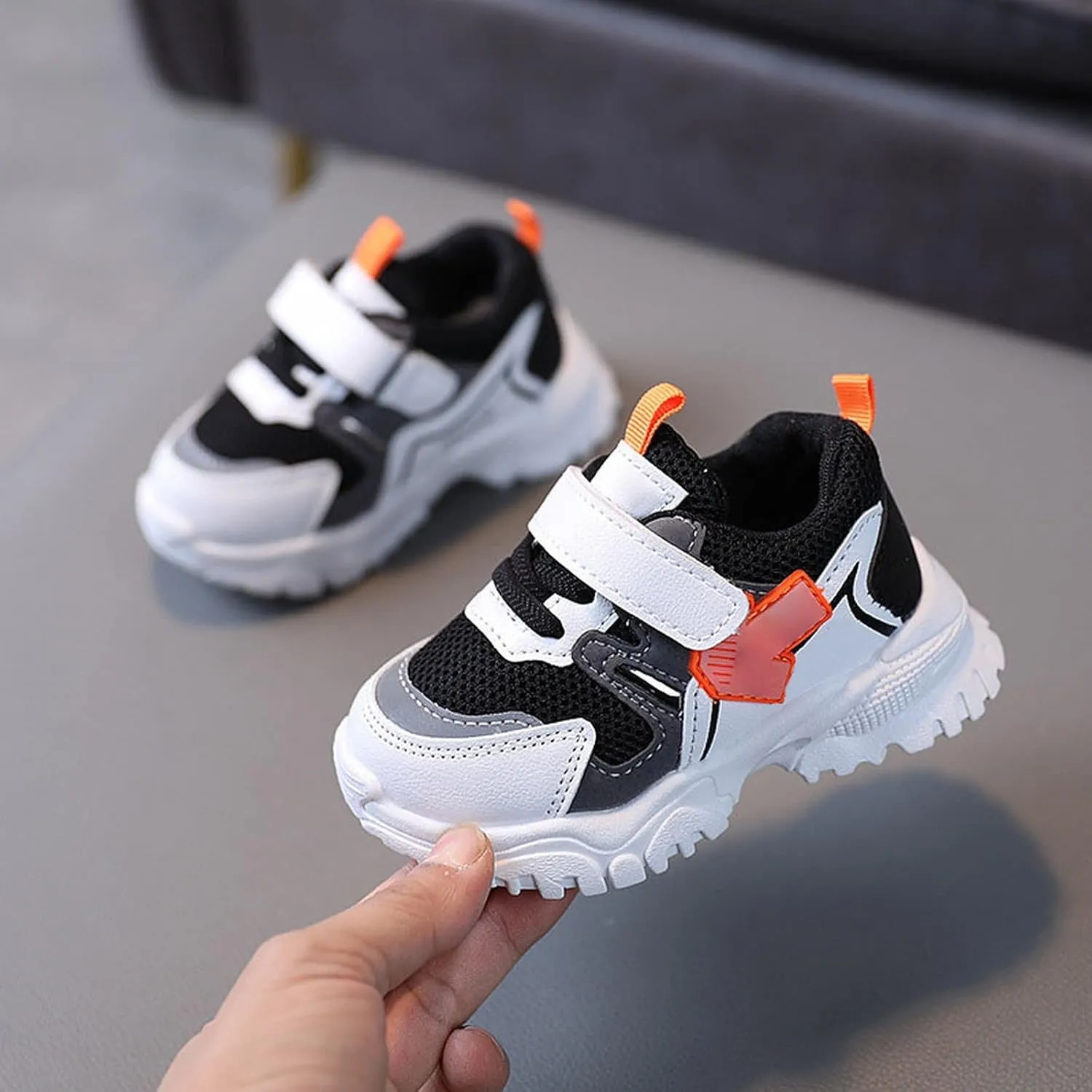 Unisex Toddler Lightweight Breathable Sneakers Outdoor, Non-Slip Fashion Walking Shoes for Toddler Boys Girls