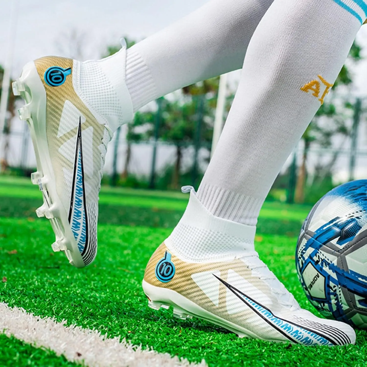 Unisex Youth Football Cleats,High Top Training,Soccer Cleats Girls,Non-Slip Breathable,Soccer Cleats Girls,for Kid Outdoor