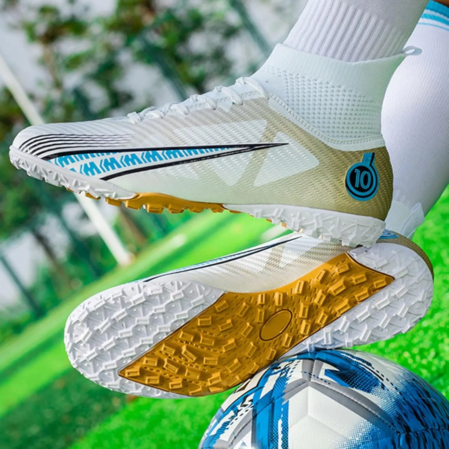 Unisex Youth Football Cleats,High Top Training,Soccer Cleats Girls,Non-Slip Breathable,Soccer Cleats Girls,for Kid Outdoor