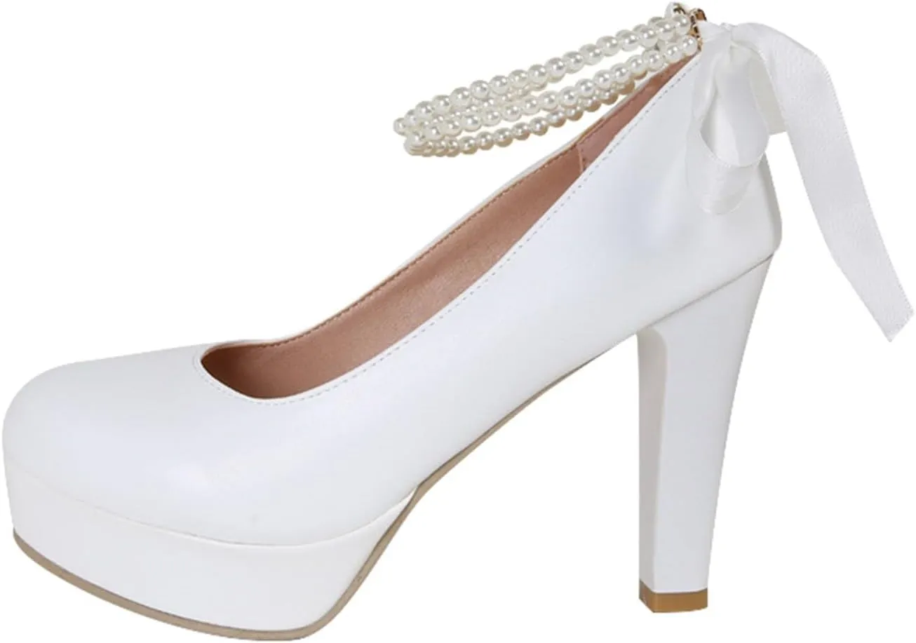 Vintage Chunky Heel Mary Jane High Heels for Women Thick Sole Comfortable Dress Shoes Elegant Party Wear