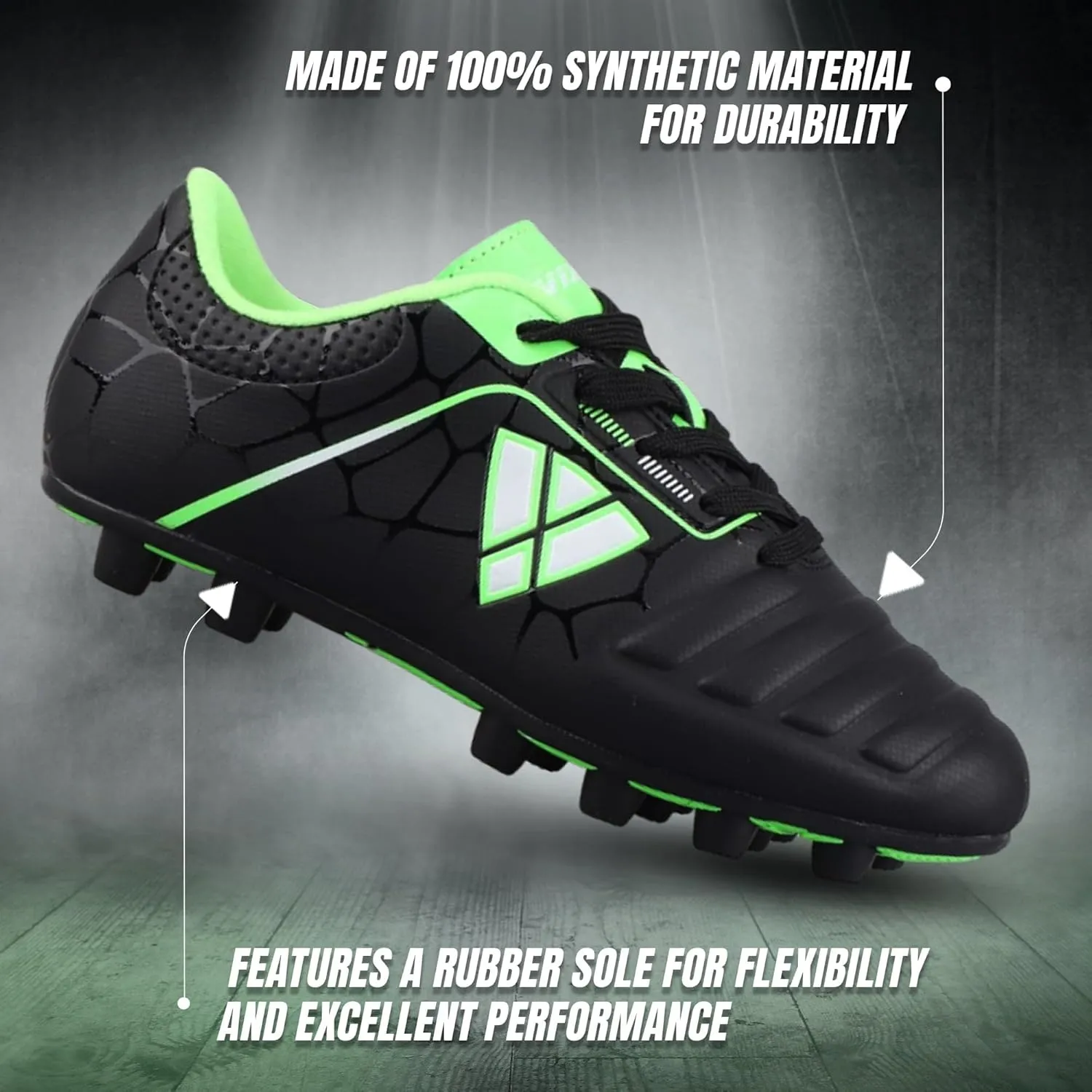 Vizari USA Soccer Cleats Boys, Girls - FG Firm Ground Football Shoes for Toddlers/Little/Big Kids - Youth Football Cleats - Comfort & Excellent Traction
