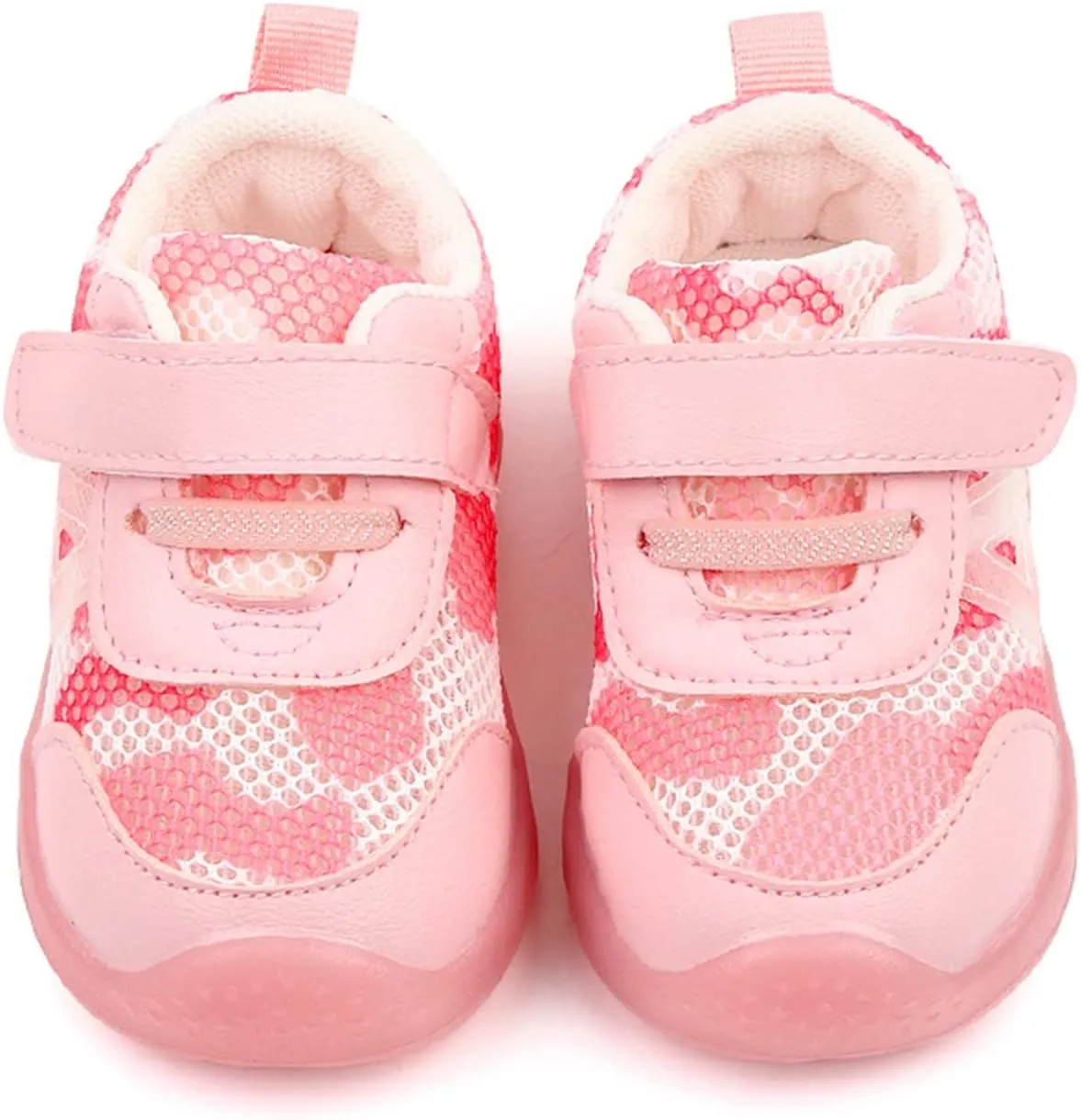 Walking Shoes for Kids Boys and Girls Children Breathable Hook Loop Non Slip Soft Sole Mesh Shoes