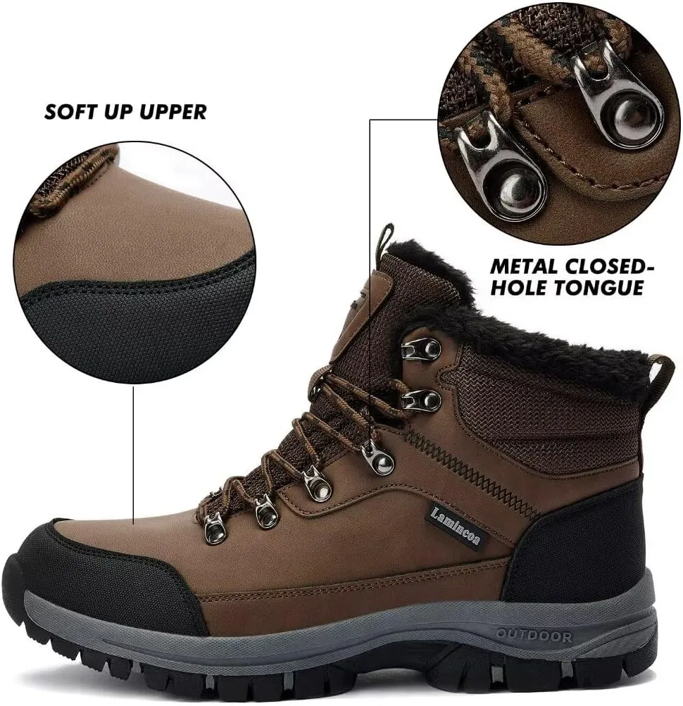 Water Resistant Boots for Woman Warm Comfortable Trail Non-Slip Camping Snow Hiking Boots