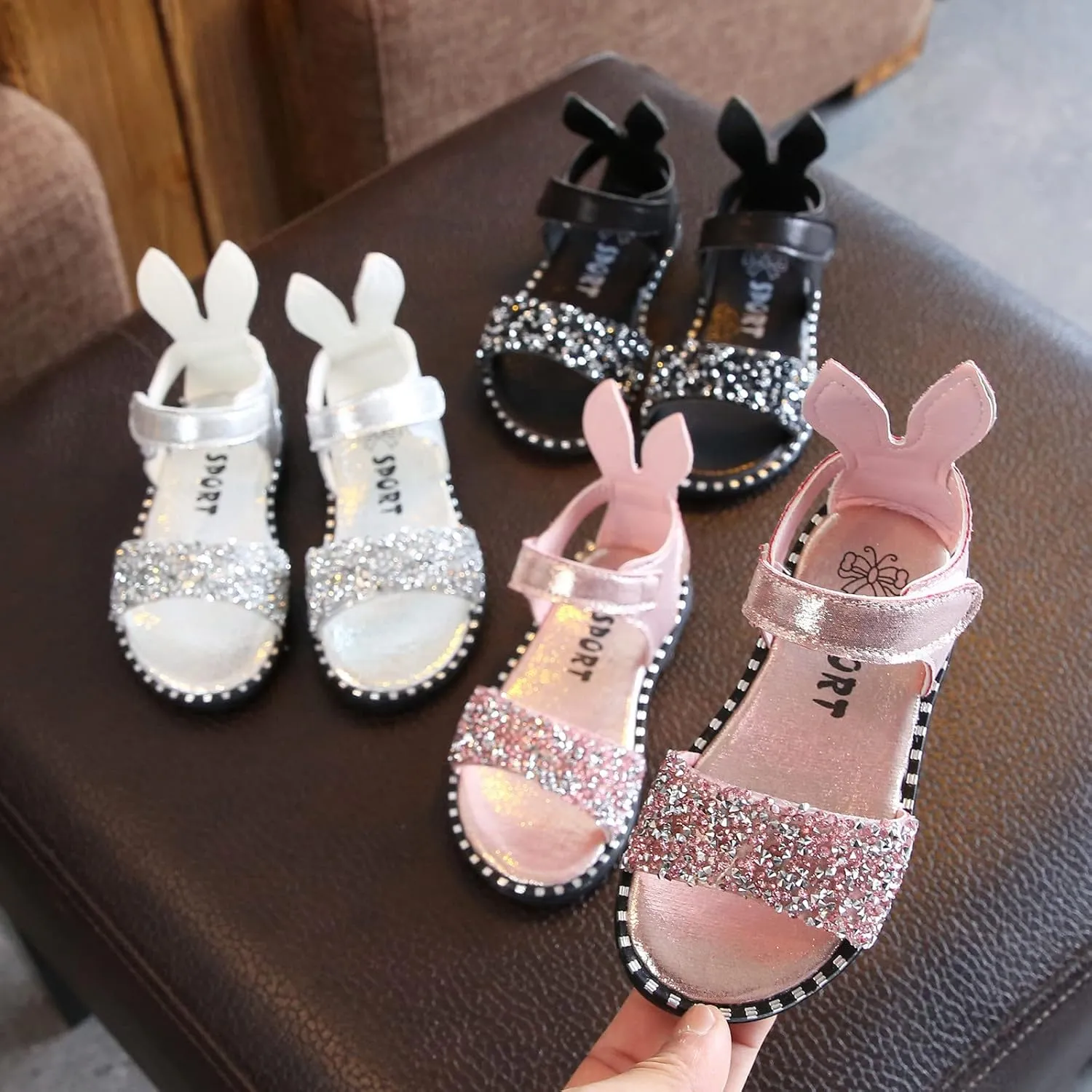 Wee Squeak Boots Toddler Pearl Girl Dress Shoes Sandals Girl Ballet Flats Belle Slippers for Toddler Girls