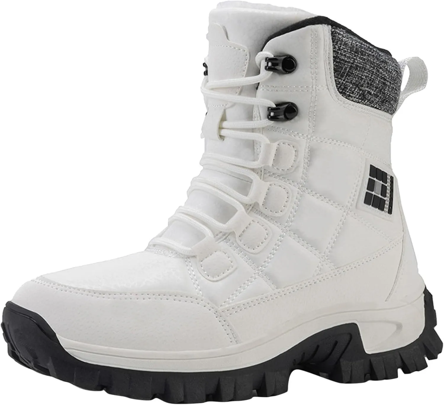 Winter Boots for Women Couple Boots Waterproof Snow Boots Padded Thickened Mid Calf Warm Walking Shoes