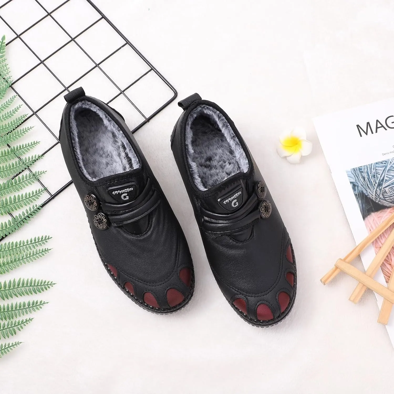 Winter Boots for Women Wide Width Sporty Slip On Boots Womens Snow Boots Winter Shoes Warm Fur Lined Winter Shoes for Women Waterproof Womens Rain Boots Men's Snow Booties