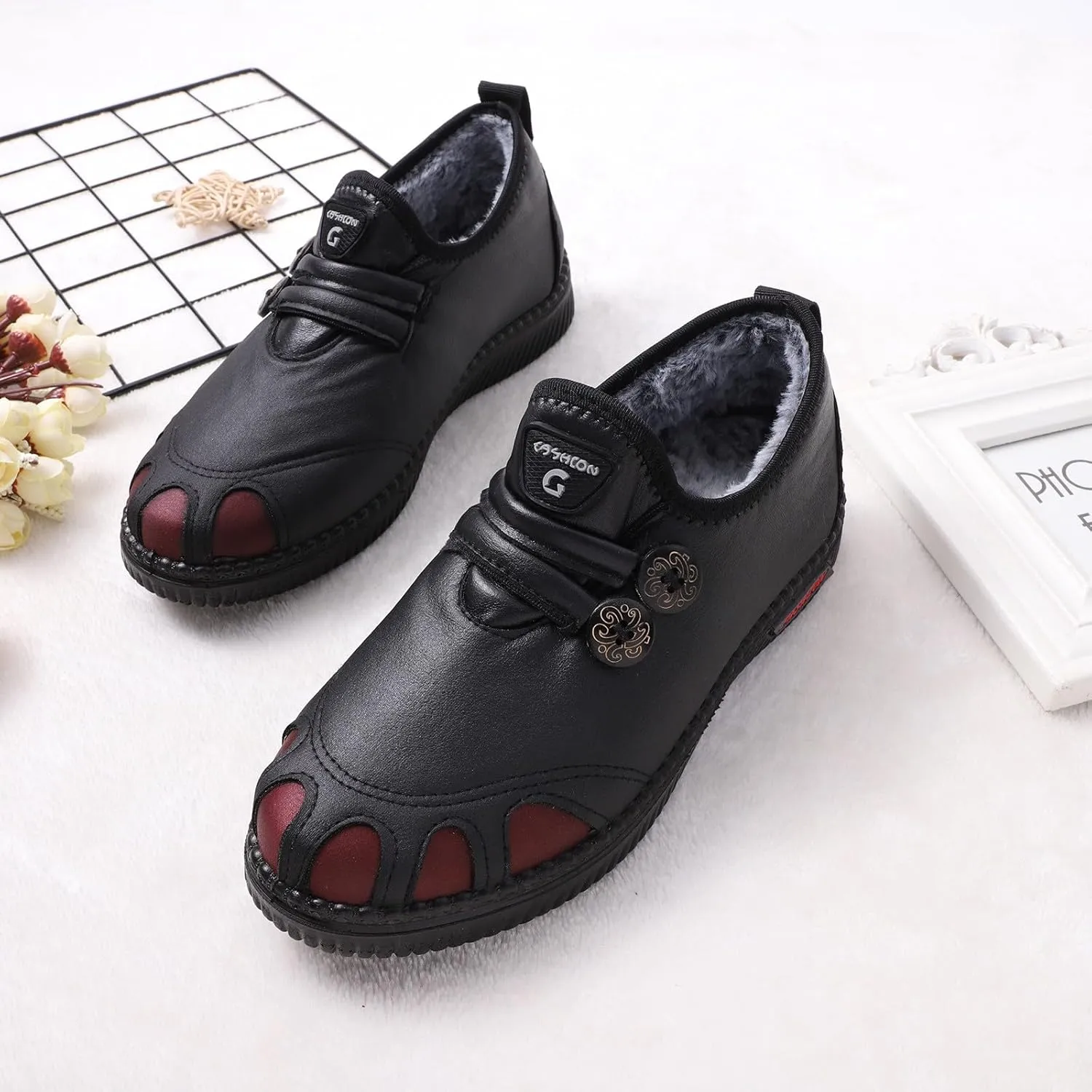 Winter Boots for Women Wide Width Sporty Slip On Boots Womens Snow Boots Winter Shoes Warm Fur Lined Winter Shoes for Women Waterproof Womens Rain Boots Men's Snow Booties