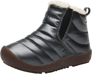 Winter Kids Snow Boots Winter Warm Waterproof Warm Snow Boots Ankle Hiking Boots Anti-Slip Outdoor Shoes