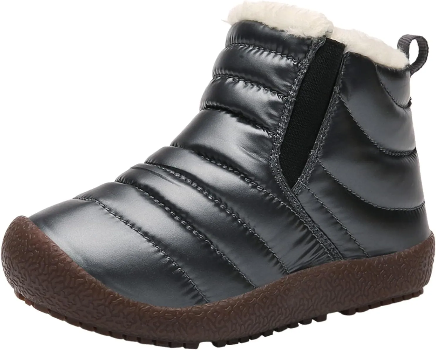 Winter Kids Snow Boots Winter Warm Waterproof Warm Snow Boots Ankle Hiking Boots Anti-Slip Outdoor Shoes