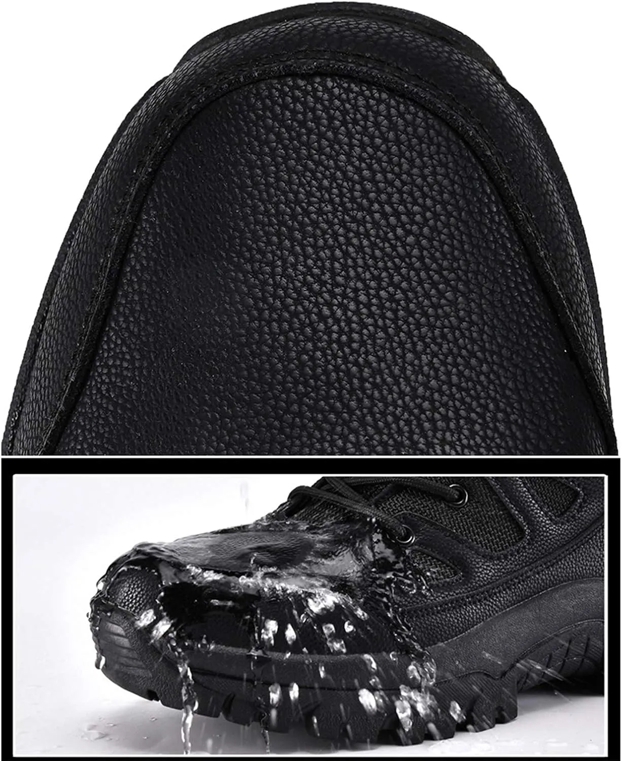 Winter Men Military Boots Leather High-Top Snow Boots Lovers Waterproof Desert Boots Velvet Warm Plus Size Cotton Shoes