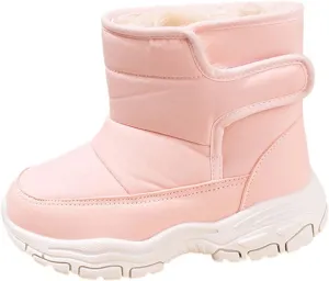 Winter Walking Shoes For Boy Insulated Snow Shoes For Boy Non Slip Plush Lined Ankle Boots Waterproof Hiking Boots