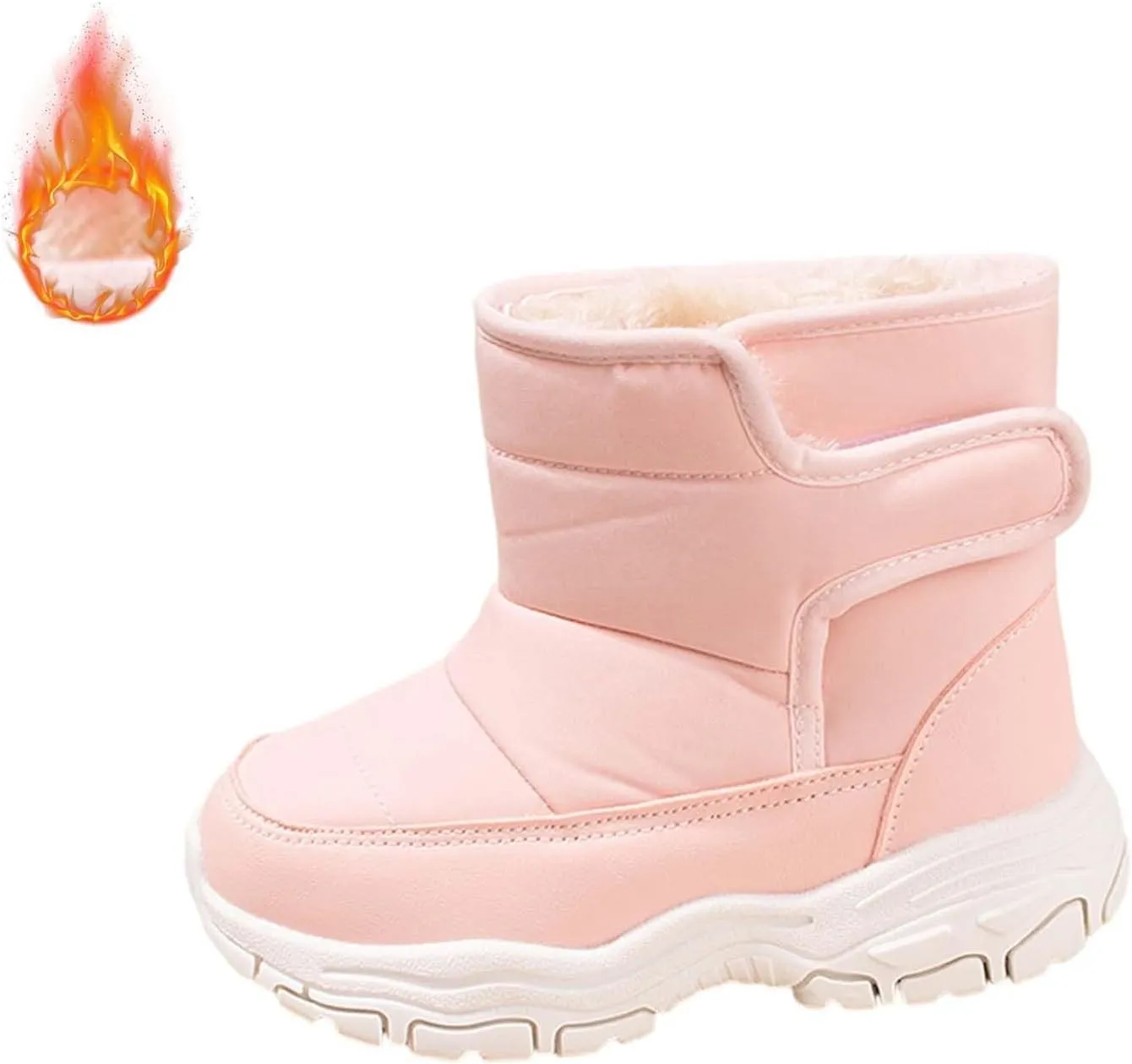 Winter Walking Shoes For Boy Insulated Snow Shoes For Boy Non Slip Plush Lined Ankle Boots Waterproof Hiking Boots