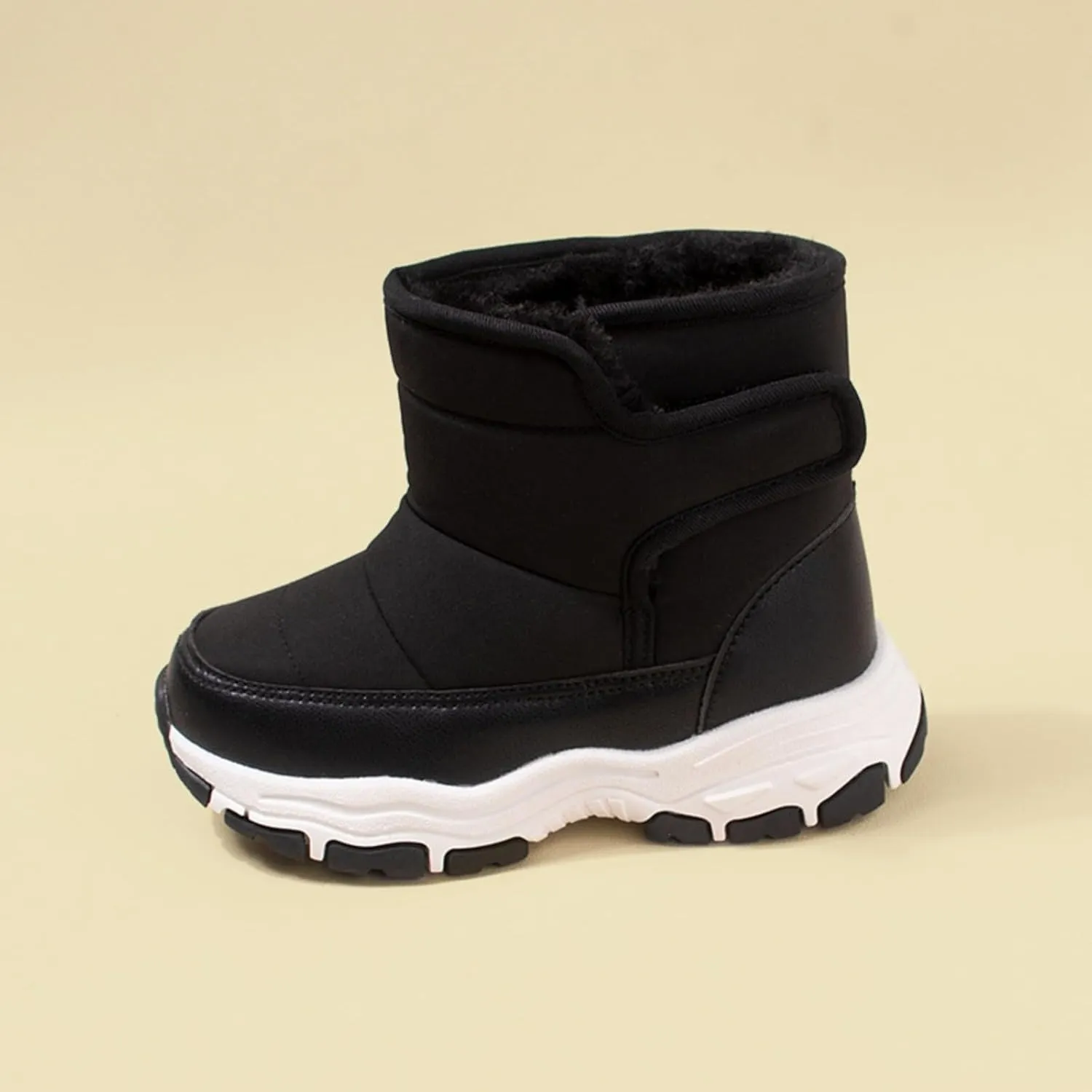 Winter Walking Shoes For Boy Insulated Snow Shoes For Boy Non Slip Plush Lined Ankle Boots Waterproof Hiking Boots