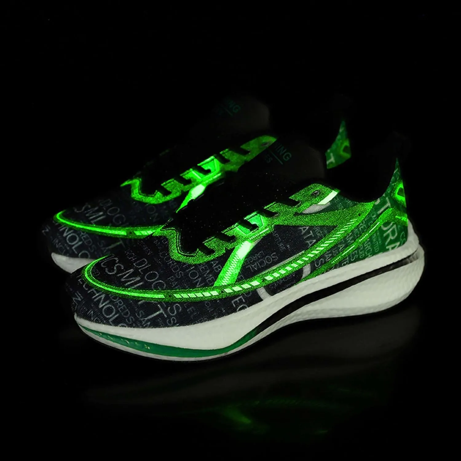 with Cool Color Coded Letters Luminous Lace up Basketball Shoes，Men Women Comfortable Backpack Hiking Shoes for