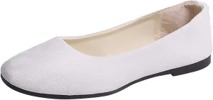 Women Girls Solid Big Size Slip On Flat Shallow Comfort Casual Single Shoes Women Shoes Casual Low Heel