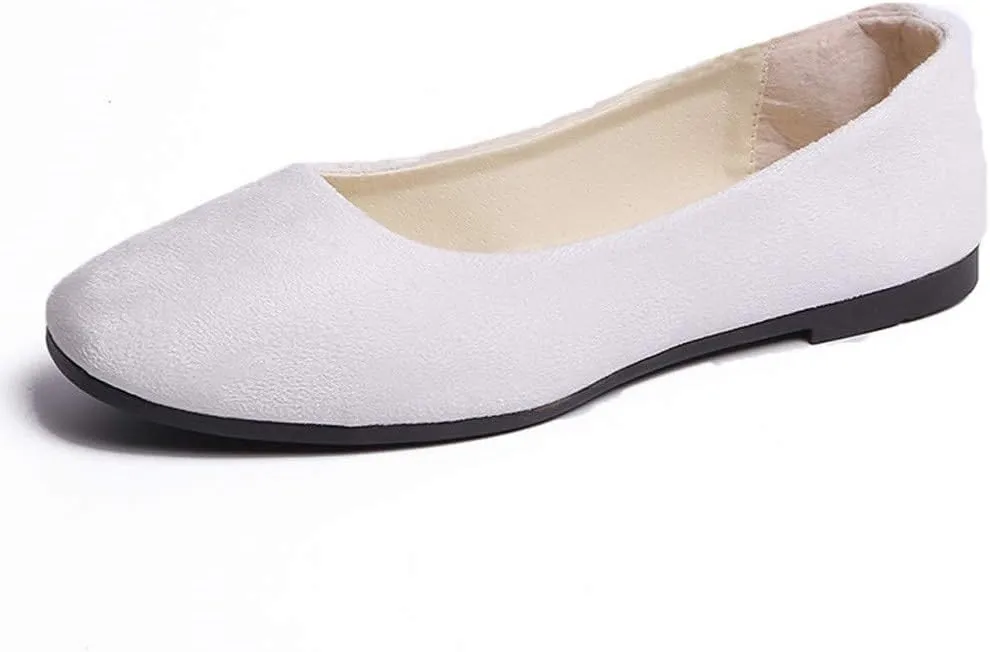 Women Girls Solid Big Size Slip On Flat Shallow Comfort Casual Single Shoes Women Shoes Casual Low Heel