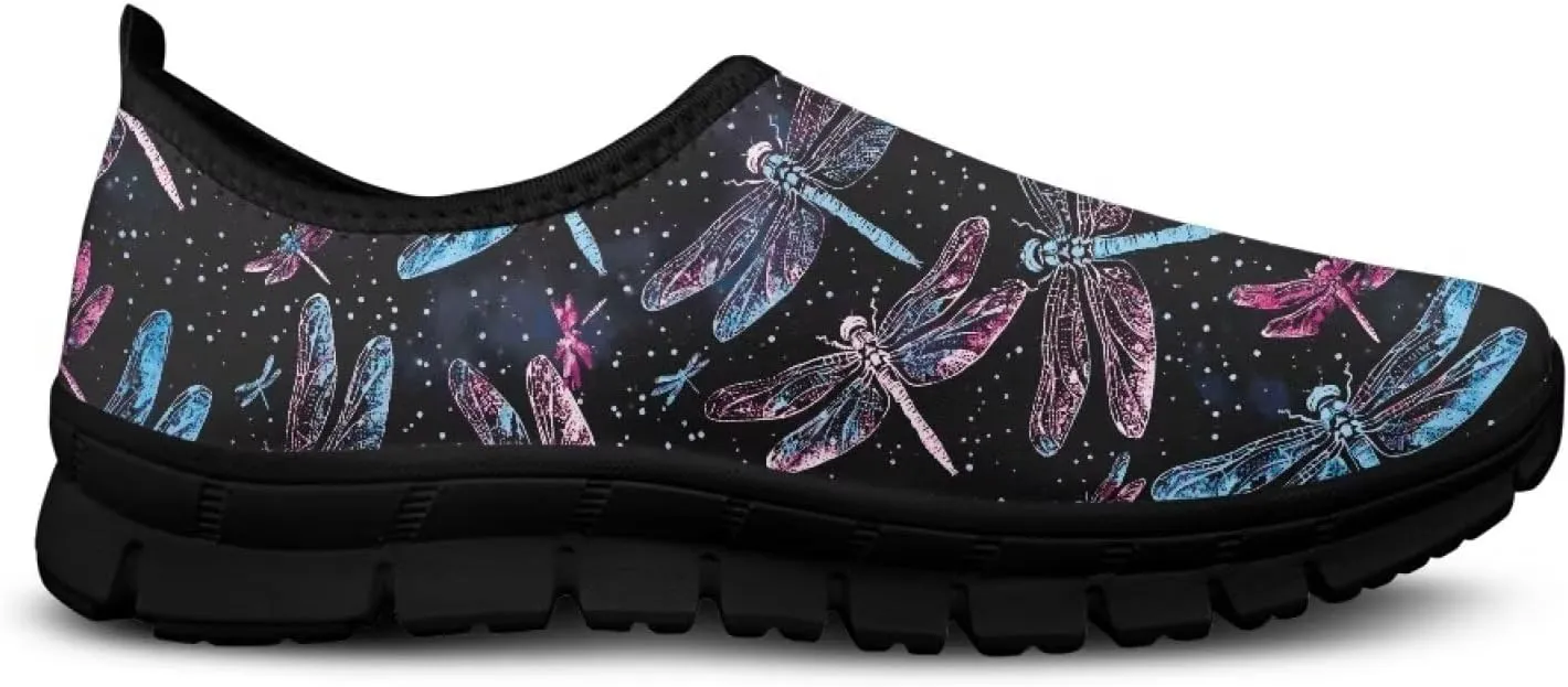 Women Running Shoes Non Slip Workout Shoes Breathable Mesh Walking Sneakers Casual Flat Shoes