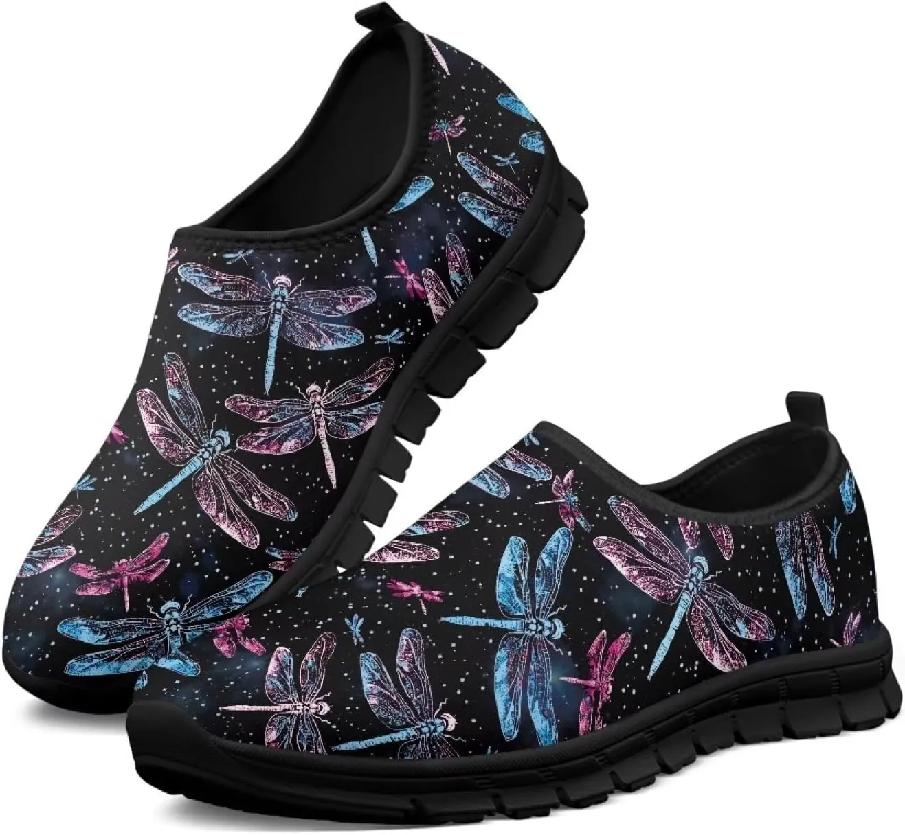 Women Running Shoes Non Slip Workout Shoes Breathable Mesh Walking Sneakers Casual Flat Shoes
