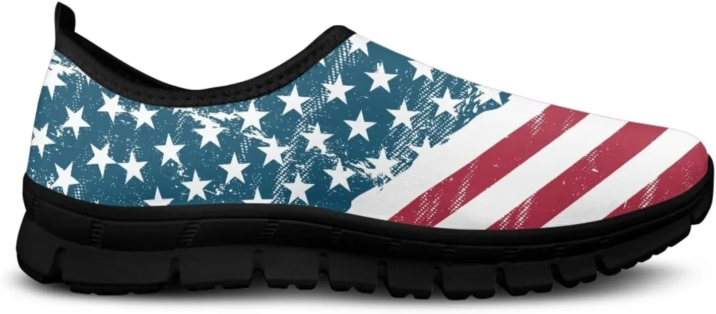 Women Running Shoes Non Slip Workout Shoes Breathable Mesh Walking Sneakers Casual Flat Shoes