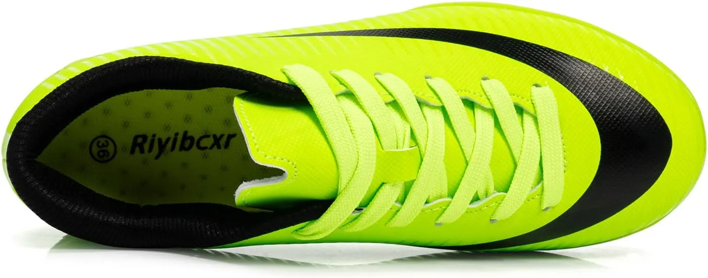 Women Soccer Cleats Lace-Up Turf Football Shoes Indoor Outdoor Low-Top Fustal Soccer Training