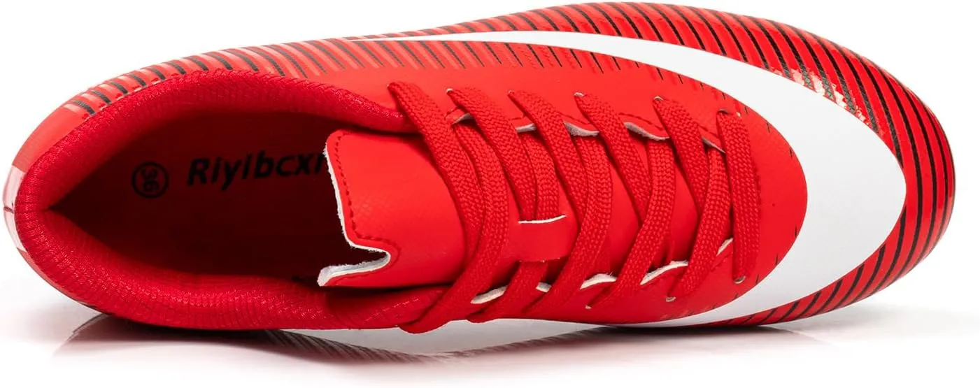 Women Soccer Cleats Lace-Up Turf Football Shoes Indoor Outdoor Low-Top Fustal Soccer Training