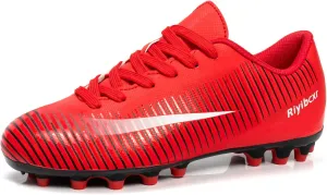 Women Soccer Cleats Lace-Up Turf Football Shoes Indoor Outdoor Low-Top Fustal Soccer Training